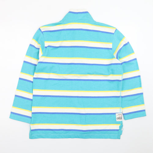 Crew Clothing Co. Women’s Multicoloured Striped Cotton Long Sleeve Polo Size 12