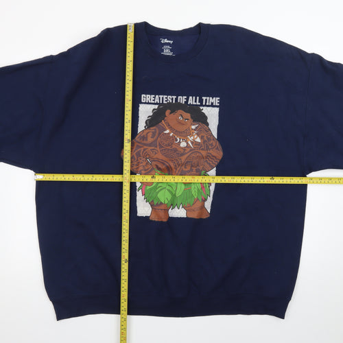 Disney Moana Maui Navy Sweatshirt 3XL Unisex Cotton Blend Graphic