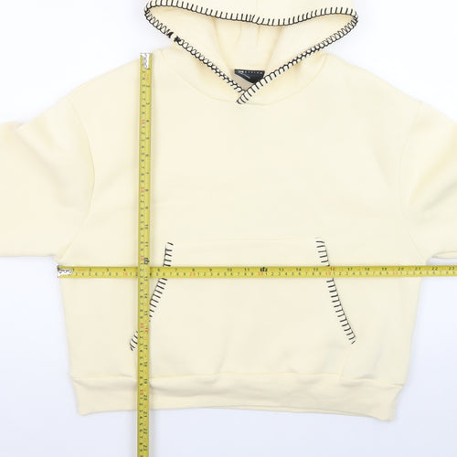 ASOS DESIGN Women Beige Hooded Pullover Sweatshirt Size M UK 12-14