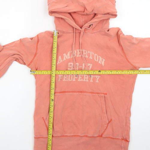 H&M L.O.G.G Women’s Coral Pullover Hoodie Size M Casual Cotton
