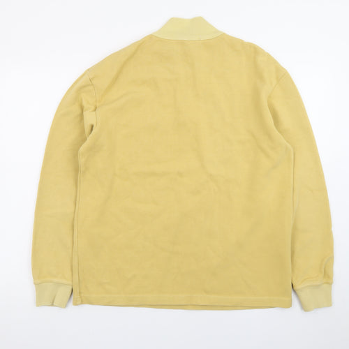 Armor Lux Men's Beige 1/2 Zip Cotton Mock Neck Sweatshirt M