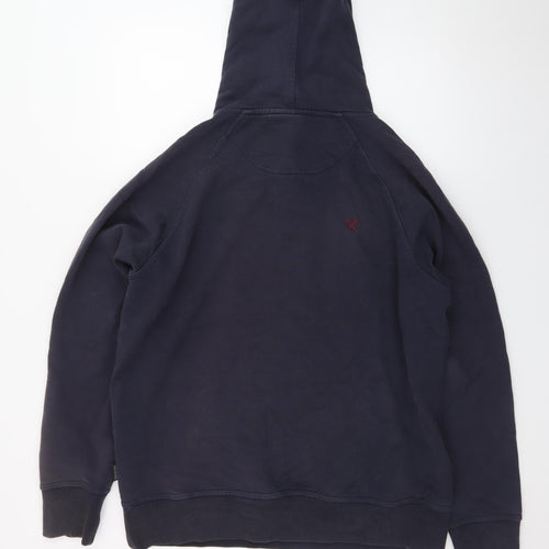 West Ham United Men’s Blue Pullover Hoodie L Cotton Football Logo
