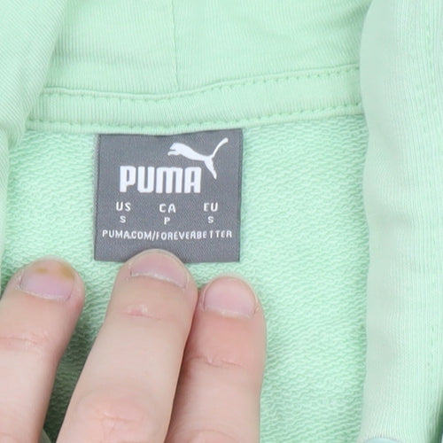 Puma Women Green Sleeveless Pullover Hoodie Size S