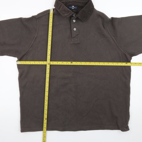 Marks & Spencer Men’s Brown Henley Sweatshirt Large Cotton Blend