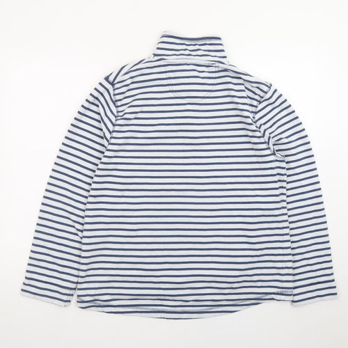 Regatta Women Blue White Stripe 1/4 Zip Pullover Sweatshirt UK 16