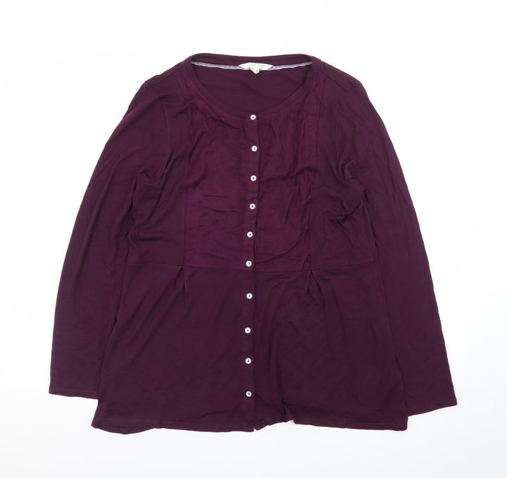 White Stuff Women’s Purple Long Sleeve Tunic Blouse UK 12