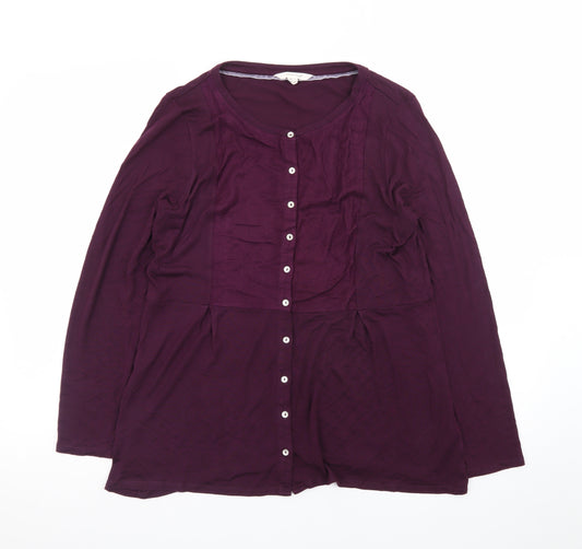 White Stuff Women’s Purple Long Sleeve Tunic Blouse UK 12