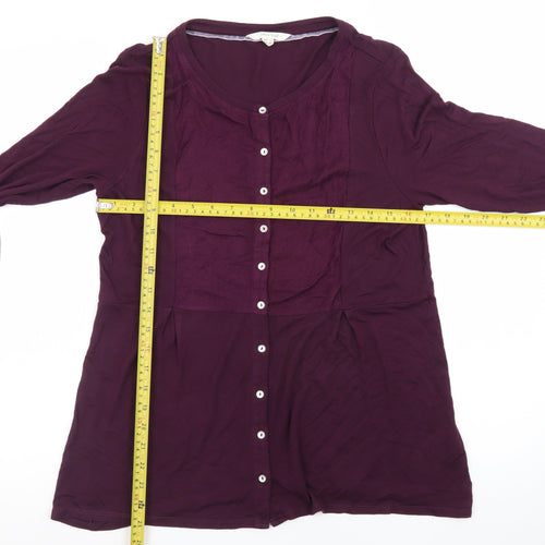 White Stuff Women’s Purple Long Sleeve Tunic Blouse UK 12
