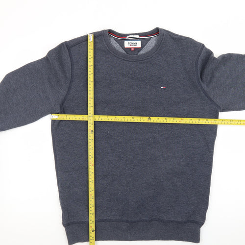 Tommy Jeans Men's Blue Regular Fit Crew Neck Sweatshirt M