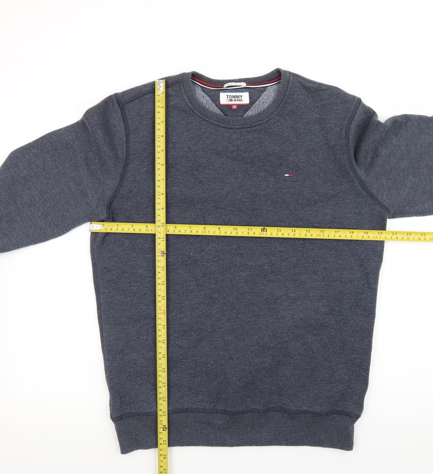 Tommy Jeans Men's Blue Regular Fit Crew Neck Sweatshirt M