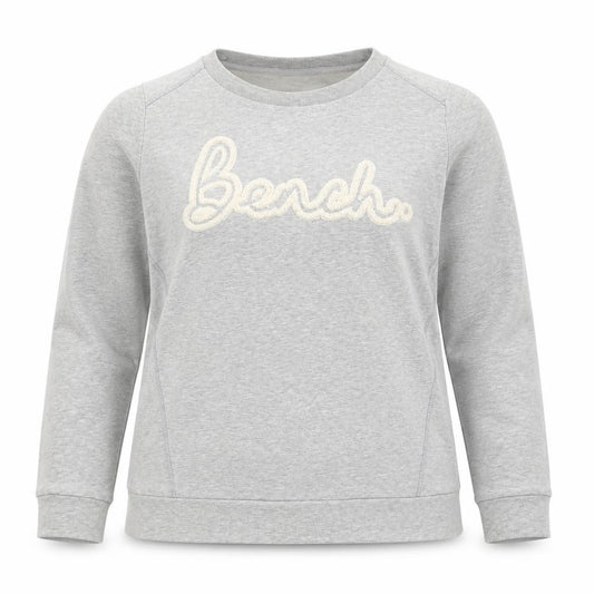Front view of Bench women’s grey xs pullover sweatshirt with logo front
