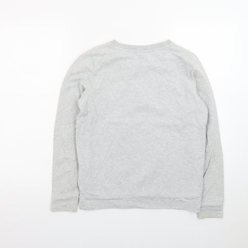 Bench Womens Grey XS Pullover Sweatshirt with Logo Front