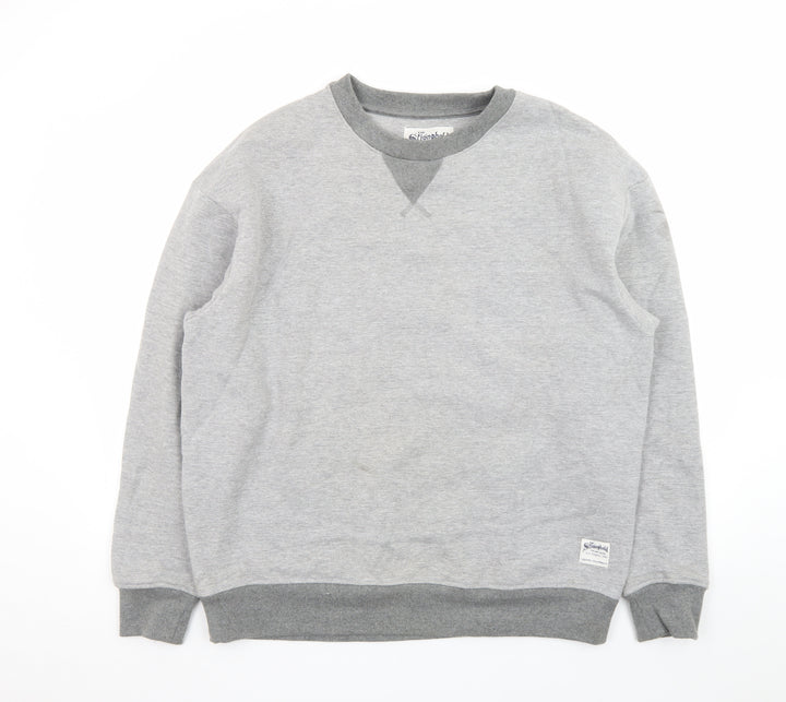 The Stronghold Men's Grey Crew Neck Pullover Sweatshirt L