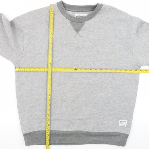 The Stronghold Men's Grey Crew Neck Pullover Sweatshirt L