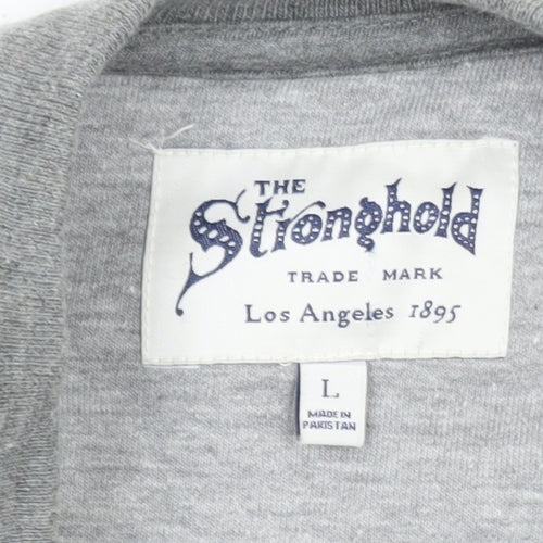 The Stronghold Men's Grey Crew Neck Pullover Sweatshirt L