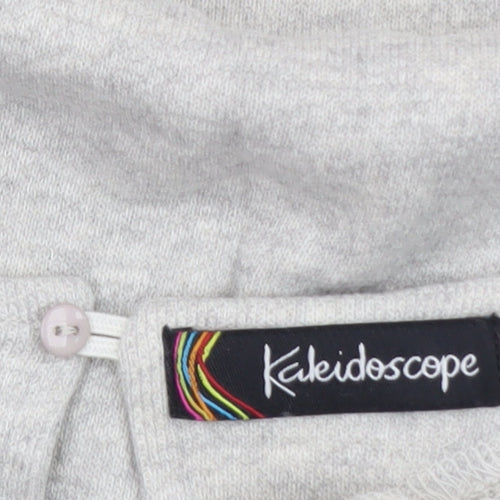 Kaleidoscope Women Grey Beaded Collar Cotton Knit Jumper UK 18
