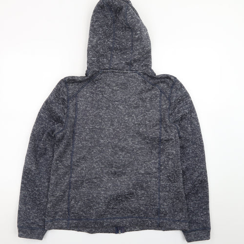 Tu Women Blue Full Zip Hooded Sweatshirt Size 16 Fleece Lined