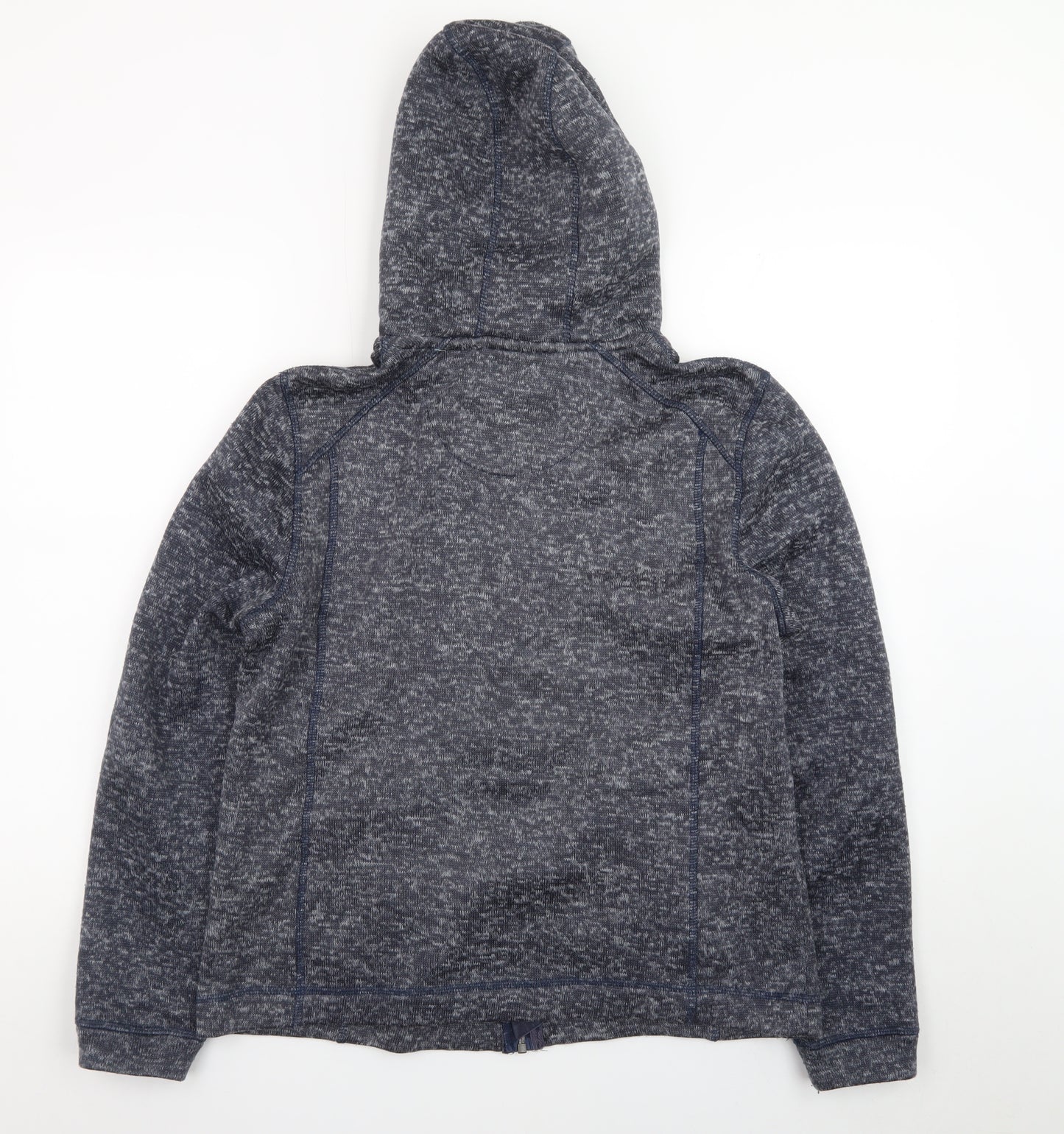 Tu Women Blue Full Zip Hooded Sweatshirt Size 16 Fleece Lined