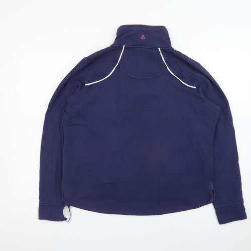 Tayberry Women’s Navy Henley Sweatshirt M Long Sleeve Cotton Blend