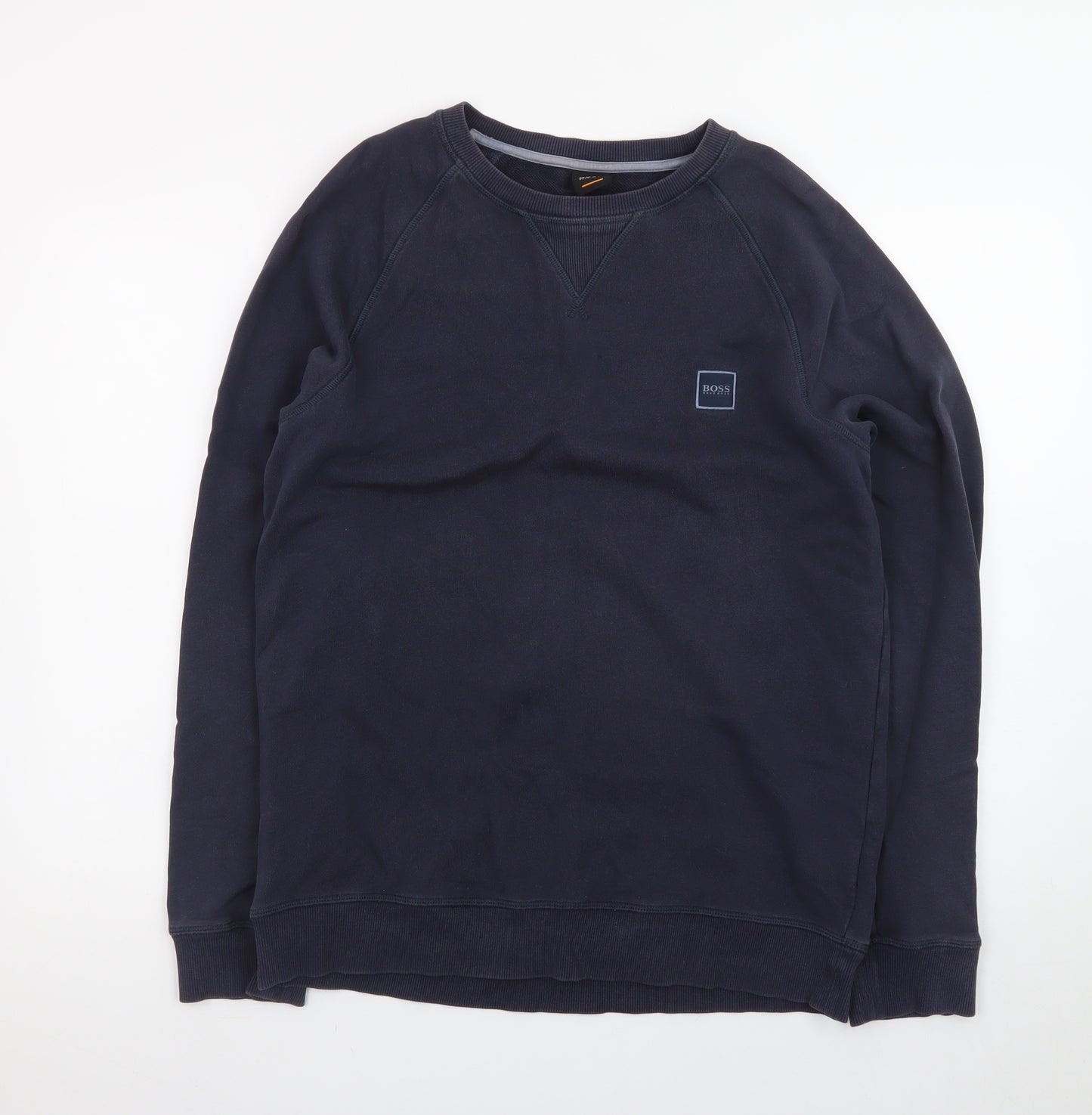 Hugo Boss Men's Blue Crew Neck Pullover Sweatshirt L