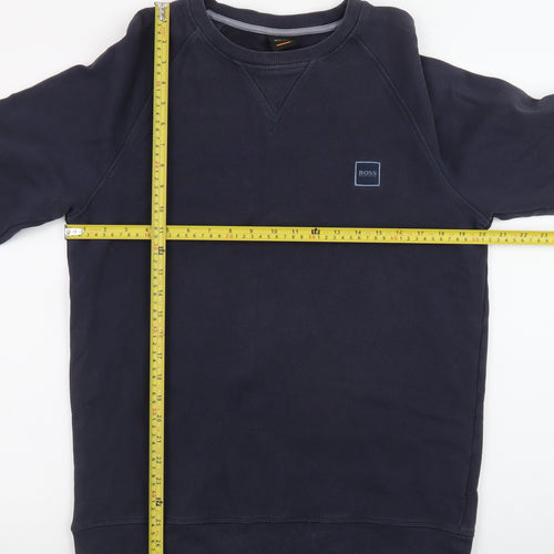 Hugo Boss Men's Blue Crew Neck Pullover Sweatshirt L