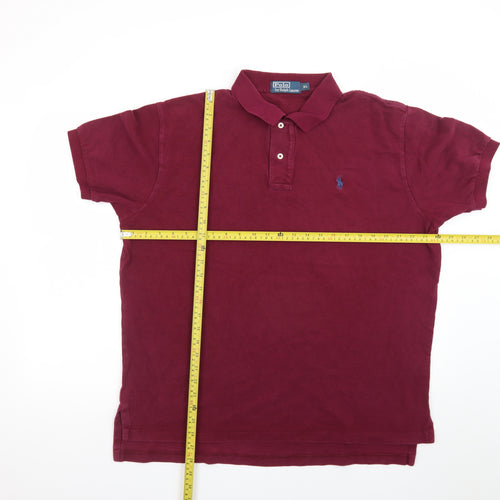 Ralph Lauren Men's Burgundy Cotton Short Sleeve Polo Shirt XL