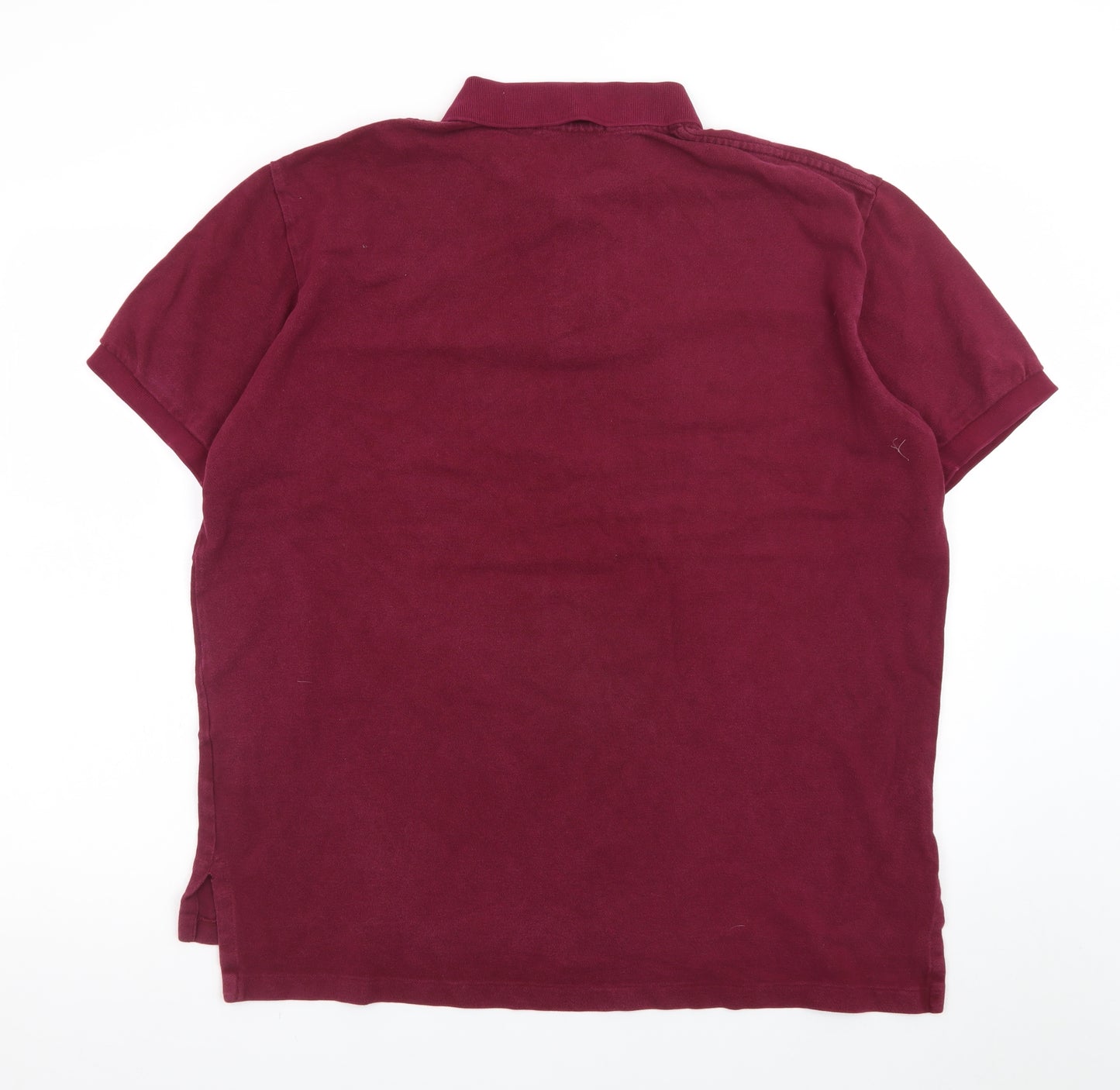 Ralph Lauren Men's Burgundy Cotton Short Sleeve Polo Shirt XL