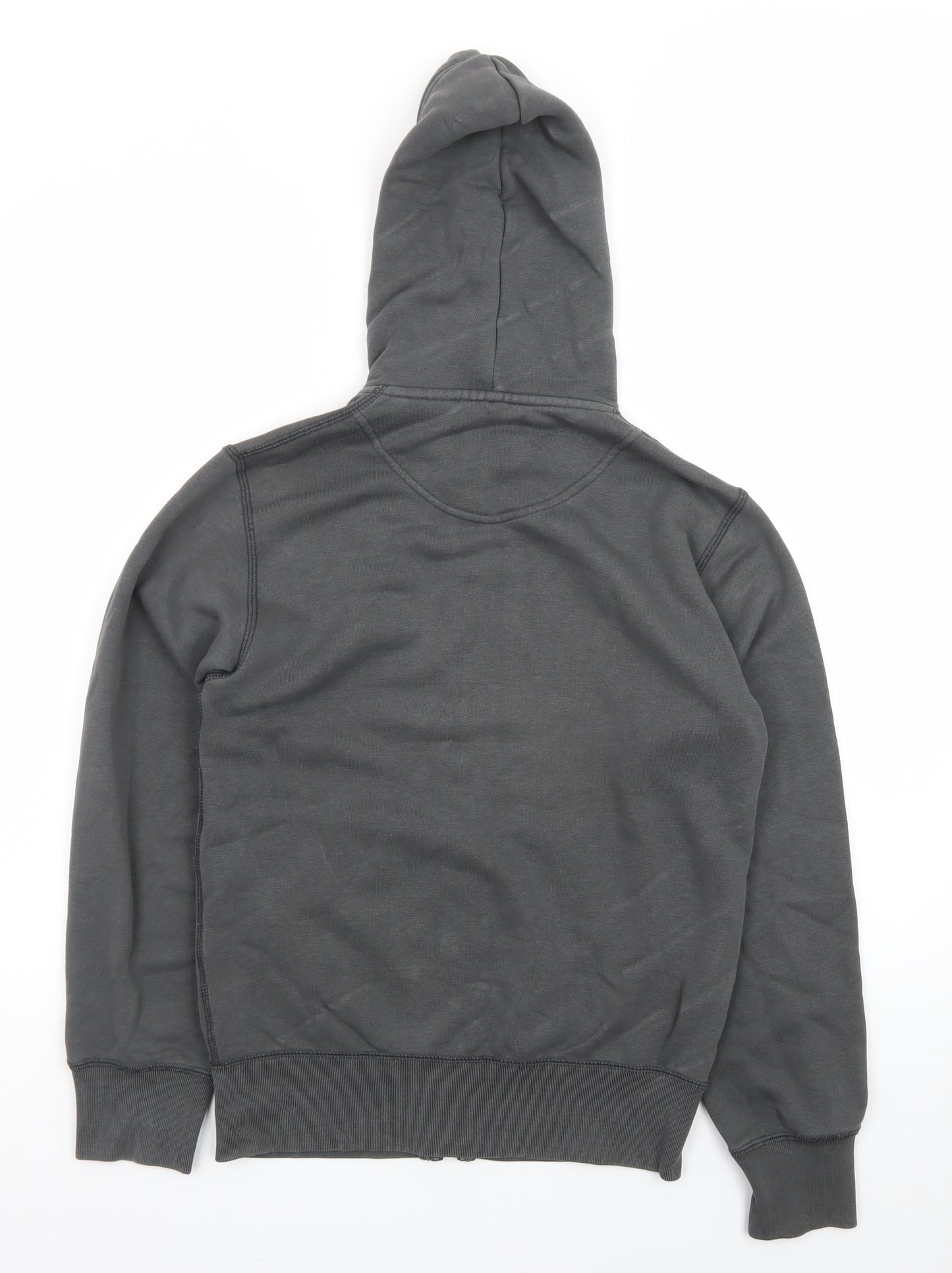Uniqlo Men Grey Full Zip Hoodie Size S Regular Fit Cotton Blend