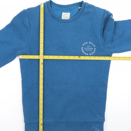 Jack Wills Men's Blue XS Pullover Sweatshirt Crew Neck Fleece