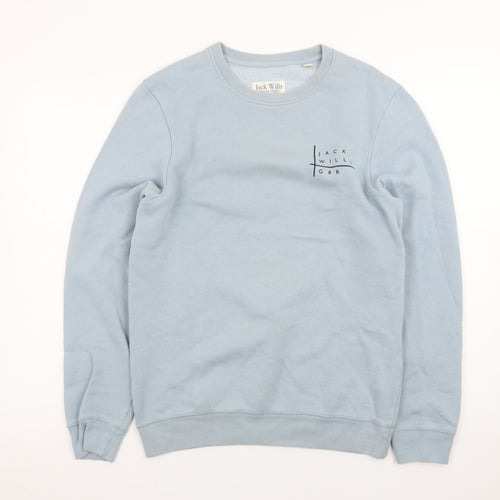 Jack Wills Women Blue XS Crew Neck Pullover Sweatshirt