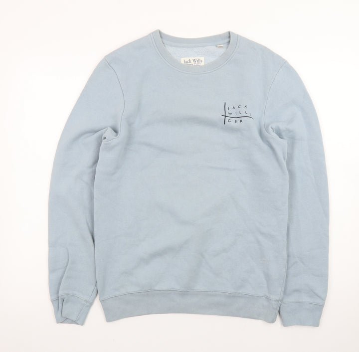 Jack Wills Women Blue XS Crew Neck Pullover Sweatshirt