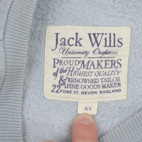 Jack Wills Women Blue XS Crew Neck Pullover Sweatshirt