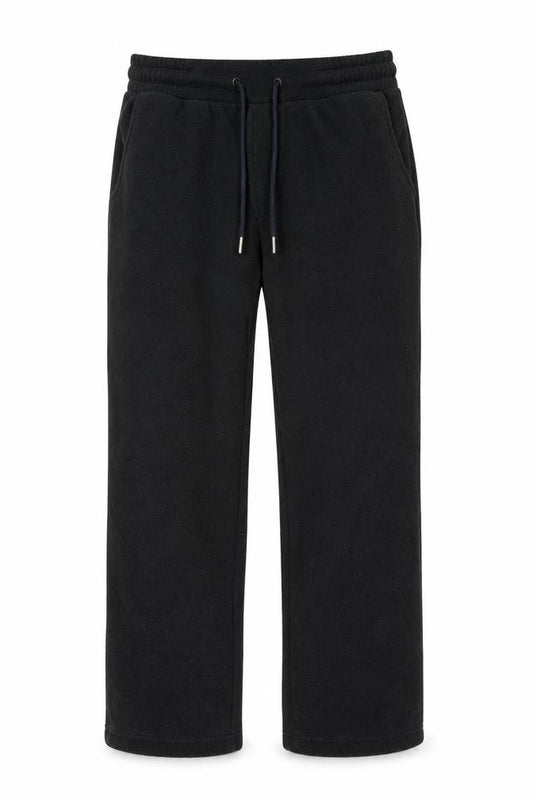 Front view of Damart Women’s Black Thermal Fleece Sweatpants, size UK 10-12