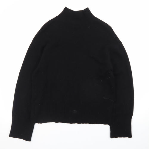 Marks and Spencer Women’s Black Wool Cashmere Mock Neck Jumper S