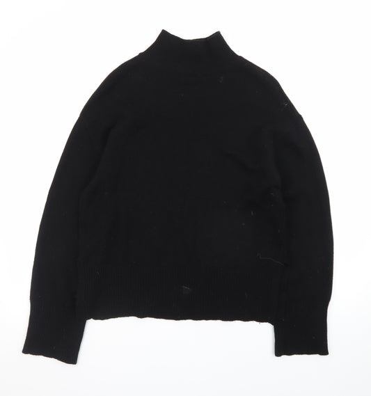 Marks and Spencer Women’s Black Wool Cashmere Mock Neck Jumper S