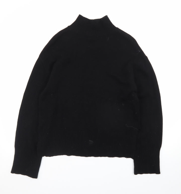 Marks and Spencer Women’s Black Wool Cashmere Mock Neck Jumper S