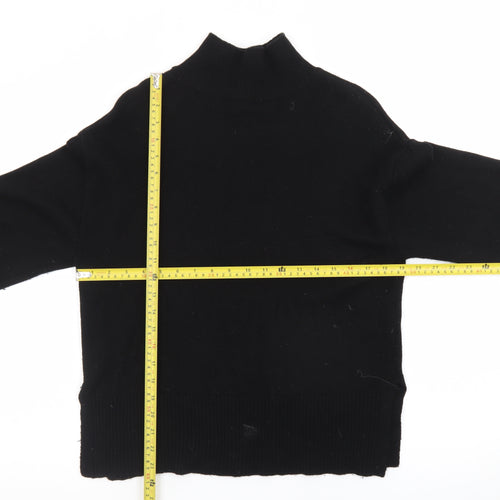 Marks and Spencer Women’s Black Wool Cashmere Mock Neck Jumper S