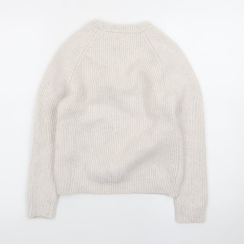 Peserico Easy Women Beige Merino Wool Cashmere Jumper Size 14