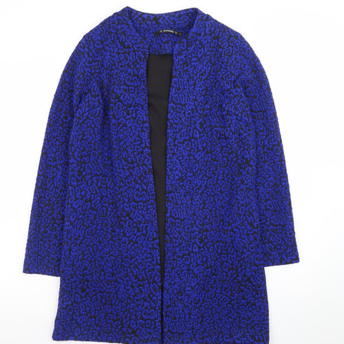 Dunnes Women Blue Animal Print Open Cardigan Size 10