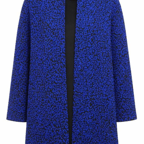 Dunnes Women Blue Animal Print Open Cardigan Size 10