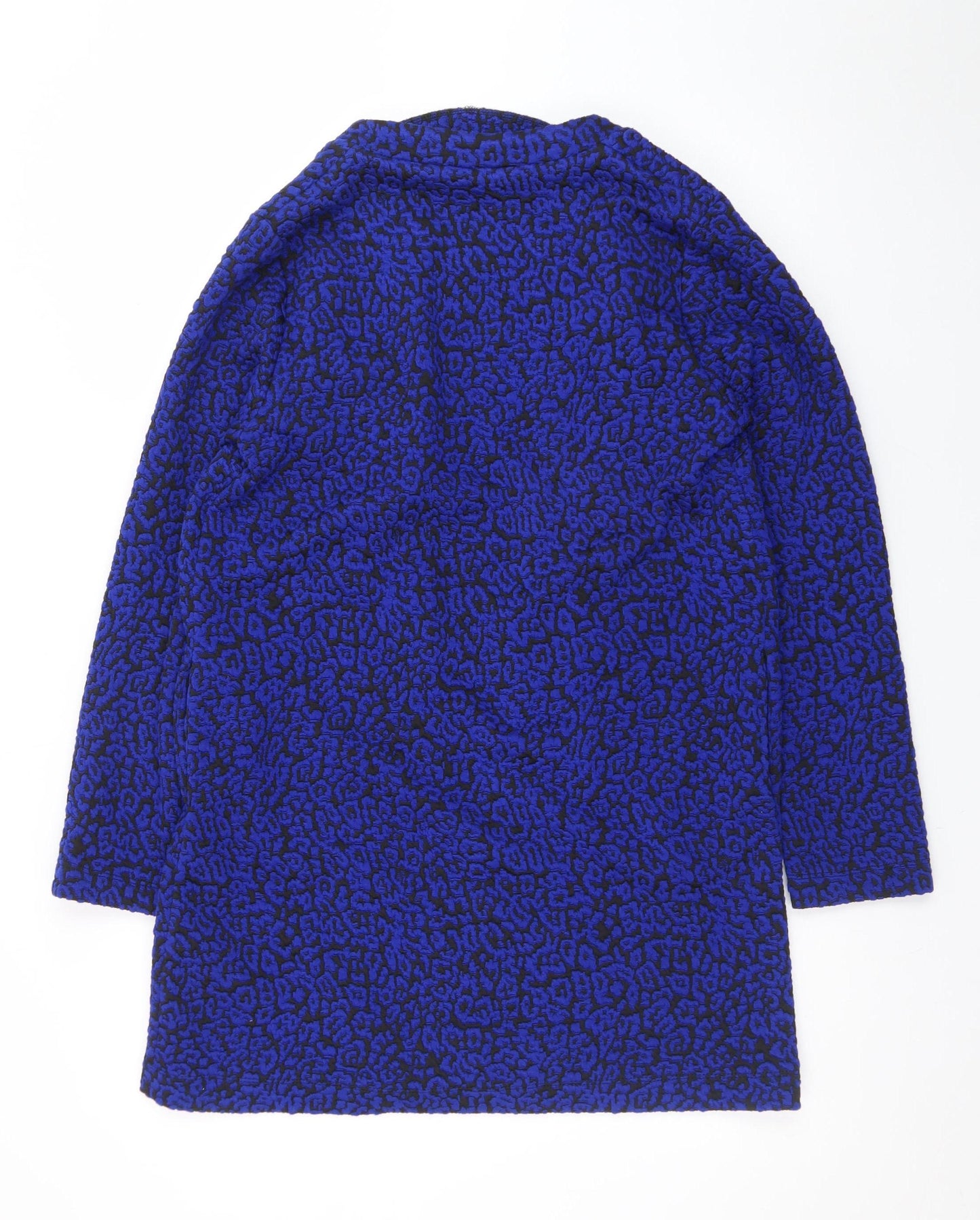Dunnes Women Blue Animal Print Open Cardigan Size 10