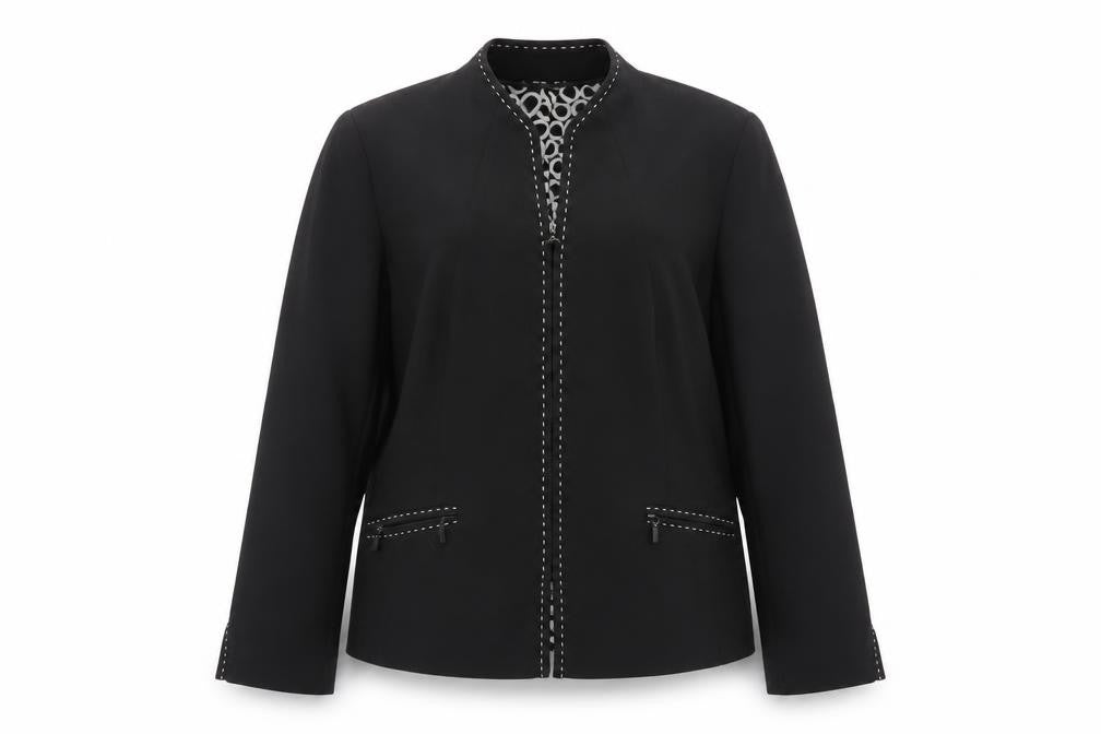 Front view of Planet Women Black, size 12, Regular Single-Breasted Suit Jacket