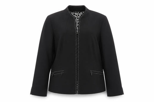 Front view of Planet Women Black, size 12, Regular Single-Breasted Suit Jacket