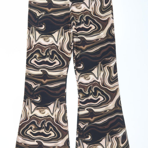 Voulez Vous Women’s Multicoloured Flared Trousers Size 12