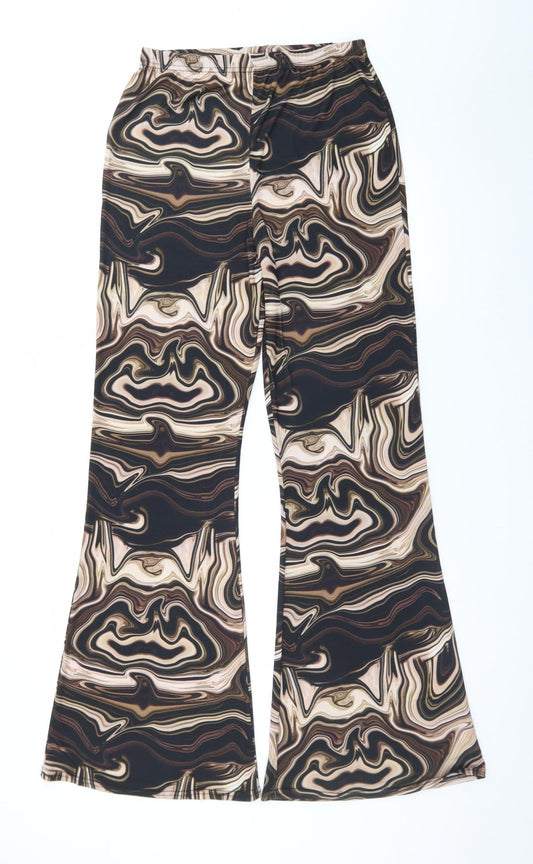 Voulez Vous Women’s Multicoloured Flared Trousers Size 12