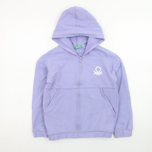 United Colors of Benetton Teens Purple Full Zip Hoodie Size 140cm