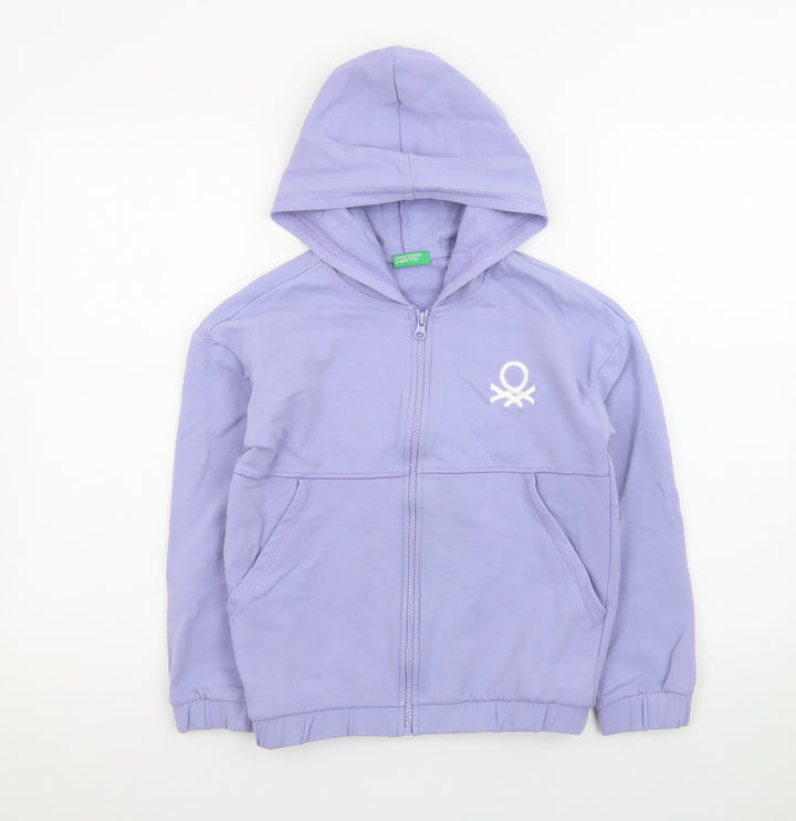 United Colors of Benetton Teens Purple Full Zip Hoodie Size 140cm