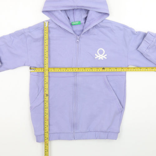 United Colors of Benetton Teens Purple Full Zip Hoodie Size 140cm