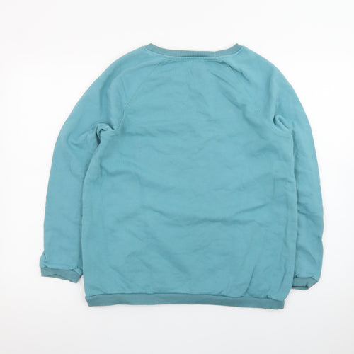 Jigsaw Women Blue Pullover Sweatshirt S/M Casual Crew Neck