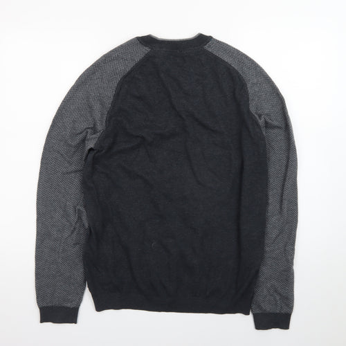 Ted Baker Men's Grey Cotton Wool Crew Neck Jumper Size L
